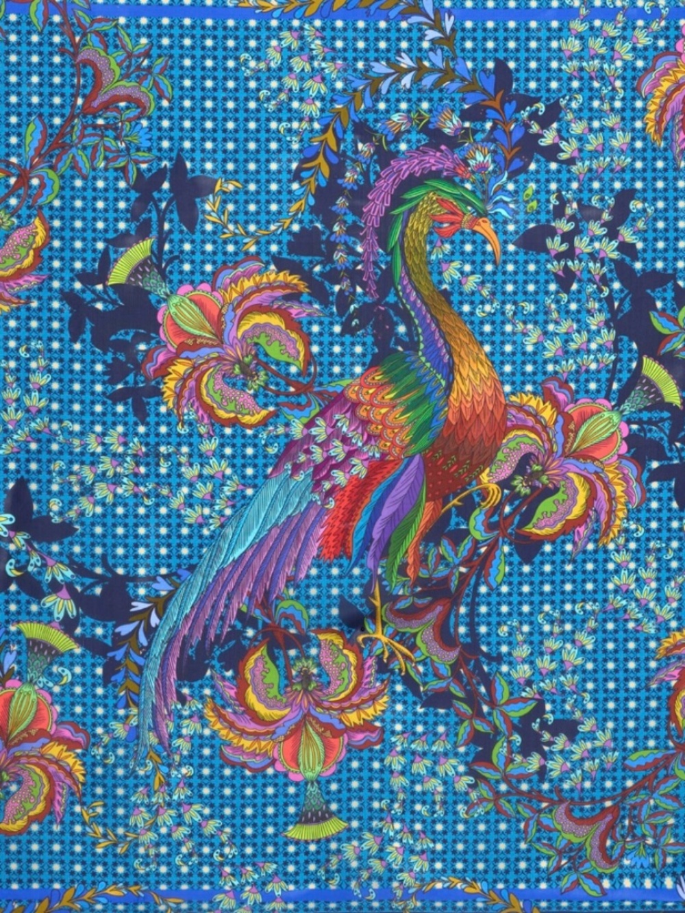 NWT Johnny Was 100% Silk Scarf with tassels